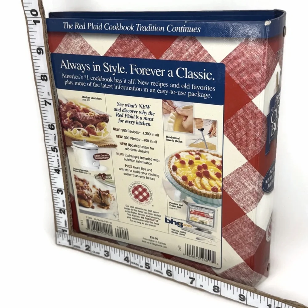 Vintage 2002 Better Homes and Gardens Red Checkered Cook Book Binder